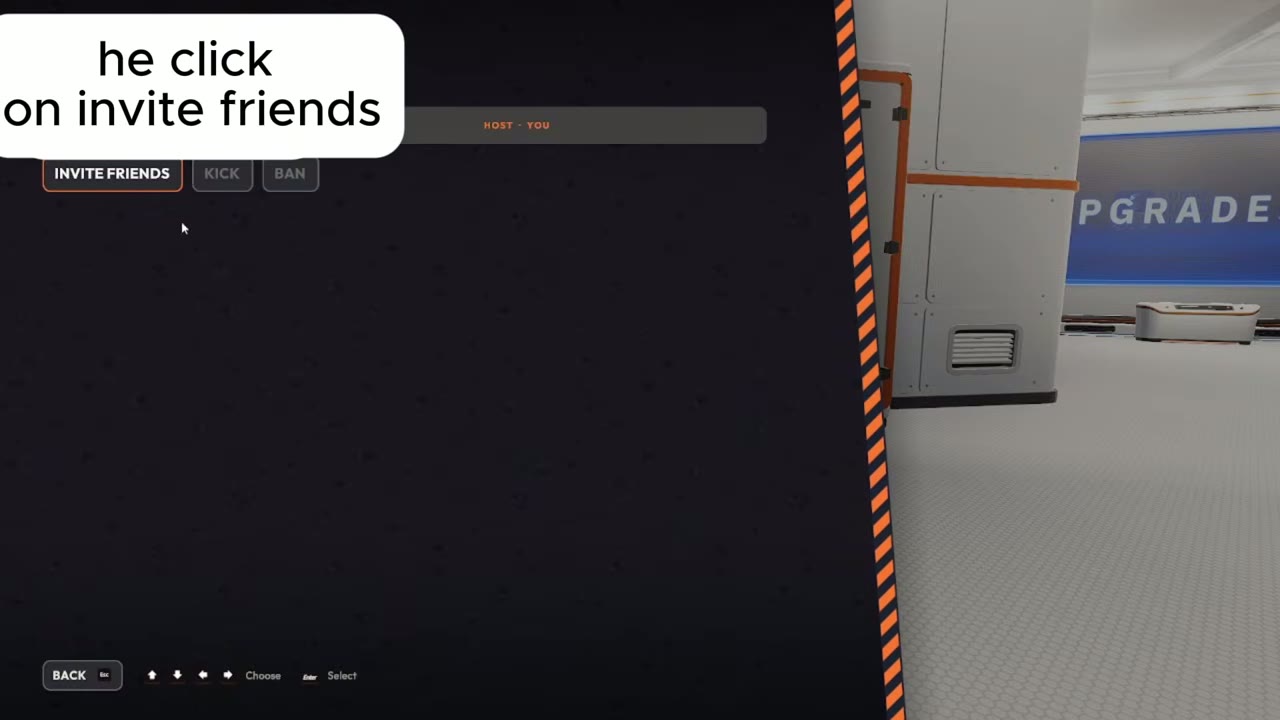 Your crew screen with Invite friends, Kick and Ban