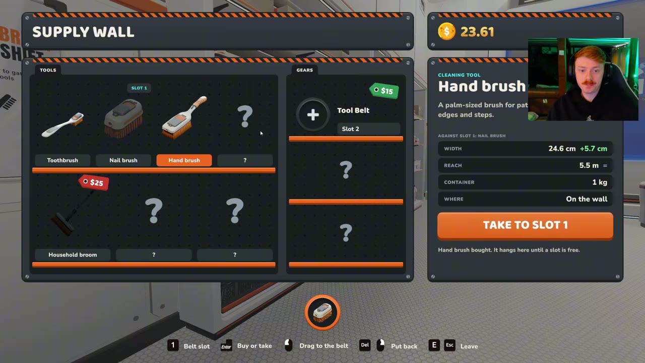 Household broom unlocked on the Supply Wall for $25